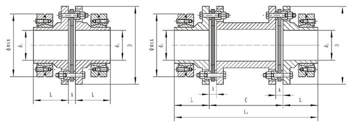 高速膜片聯(lián)軸器結(jié)構圖
